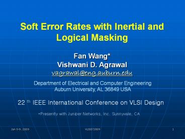 Soft Error Rates with Inertial and Logical Masking