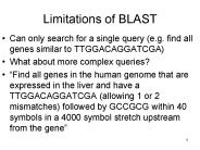 Limitations of BLAST