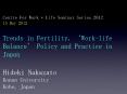 Centre For Work   Life Seminar Series 2012 15 May 2012 Trends in Fertility,  PowerPoint PPT Presentation