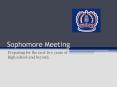 Sophomore Meeting PowerPoint PPT Presentation