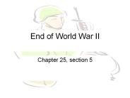 End of World War II
