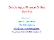 Oracle apps finance online training |USA UK AUSTRALIA