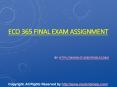 ECO 365 Final Exam Assignment UOP Complete Course PowerPoint PPT Presentation