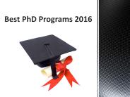 Best PhD programs 2016