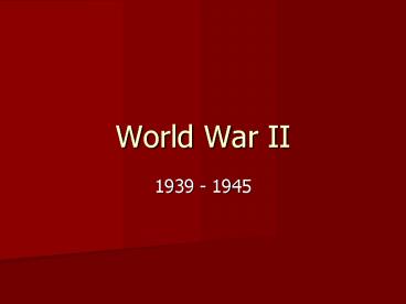 World War II