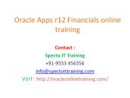 Oracle Apps r12 Financials online training