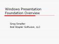 Windows Presentation Foundation Overview PowerPoint PPT Presentation