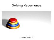 Solving Recurrence