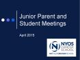 Junior Parent and Student Meetings PowerPoint PPT Presentation