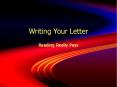Writing Your Letter PowerPoint PPT Presentation