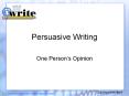 Persuasive Writing PowerPoint PPT Presentation