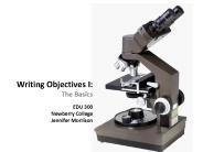 Writing Objectives I: The Basics