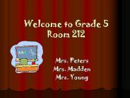 Welcome to Grade 5 Room 212