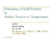 Patterning of Small Particles