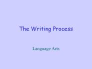 The Writing Process