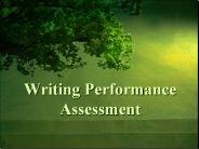 Writing Performance Assessment