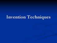 Invention Techniques
