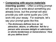 Composing with source materials: Inserting quotes 