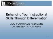 ADD YOUR NAME AND DATE OF PRESENTATION HERE