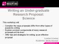 Writing an Under-graduate Research Proposal: Science PowerPoint PPT Presentation