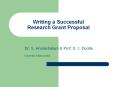 Writing a Successful       Research Grant Proposal PowerPoint PPT Presentation