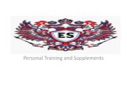 Personal Training and Supplements