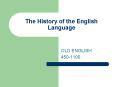 The History of the English Language PowerPoint PPT Presentation