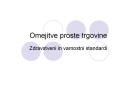 Omejitve proste trgovine PowerPoint PPT Presentation