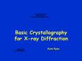 Basic Crystallography for X-ray Diffraction PowerPoint PPT Presentation