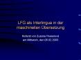 LFG als Interlingua in der maschinellen  PowerPoint PPT Presentation