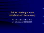 LFG als Interlingua in der maschinellen 