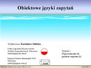 Obiektowe jezyki zapytan