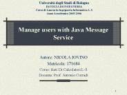 Manage users with Java Message Service