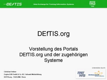 DEfTIS.org