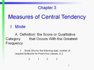 Measures of Central Tendency