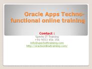 oracle Apps ERP Techical | Functional training