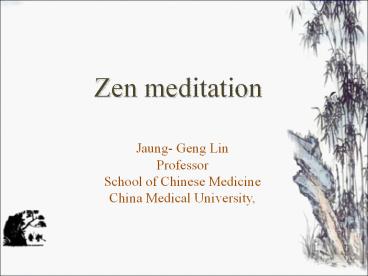 Zen meditation