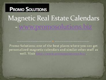 Magnetic Notepads - www.promosolutions.biz
