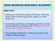 JOSHI BEDEKAR RESEARCH ACADEMY