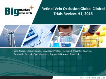 Retinal Vein Occlusion Global Clinical Trials Review, H1, 2015