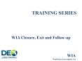 TRAINING SERIES PowerPoint PPT Presentation