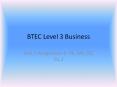 BTEC Level 3 Business PowerPoint PPT Presentation