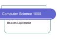 Computer Science 1000 PowerPoint PPT Presentation