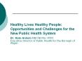 Healthy Lives Healthy People: Opportunities and Challenges for the New Public Health System PowerPoint PPT Presentation