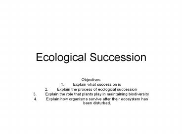 Ecological Succession