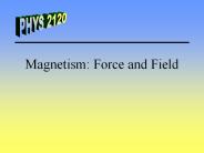 Magnetism: Force and Field