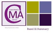 Basel lll Summary