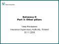 Solvency II Part 3: Other pillars PowerPoint PPT Presentation