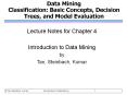 Data Mining Classification: Basic Concepts, Decision Trees, and Model Evaluation PowerPoint PPT Presentation