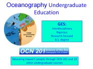 Oceanography Undergraduate Education
